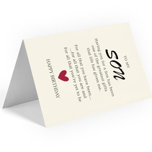 image for WowBefun To My Son, Birthday Card for Son, Son Birthday Card, Birthday