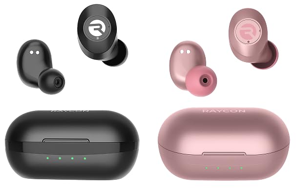 Raycon Everyday Earbuds Classic 2X Earbuds Bundle (Black & Rose Gold) - Stereo Sound, Active Noise Canceling, in-Ear Bluetooth Headset True Wireless 32 Hours Playtime - image 1