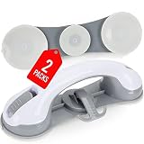 3 Suction Cup Grab Bars for Bathtubs and Showers, Shower Handles for Elderly Suction, Bathroom Acces