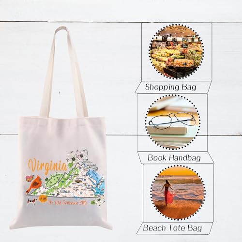 Bolso tipo tote CMNIM Virginia State - Souvenir de viaje o regalo para mudanza o bienvenida a Virginia miniatura 4