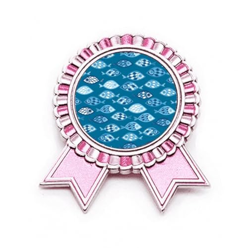 Broche poisson bleu et rose en métal, le cadeau idéal pour femme