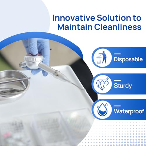 image for JMU 250 Pack Dental Bibs, White Dental Bibs Disposable 3 Ply Waterproo