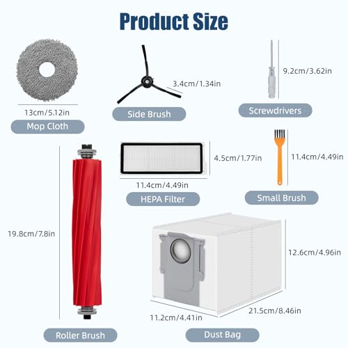 Image of 20 Pcs Parts for Roborock Qrevo S /Pro /Plus /Maxv Robot Vacuum Accessories
