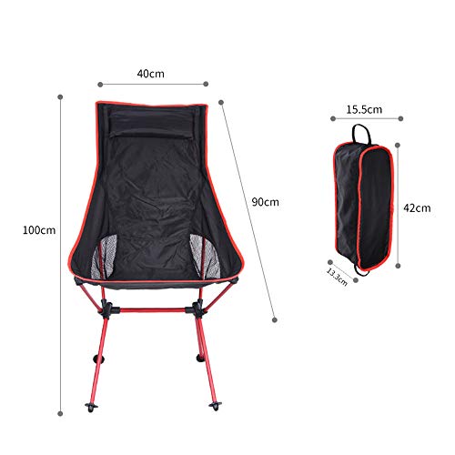 Chaise de pêche compressive et durable en aluminium avec table pliante - 2