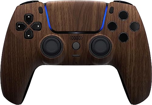 Image of Custom Controllerzz Custom Wireless Controller Compatible with PS5 - Multiple Designs Available (PS5 Wood)