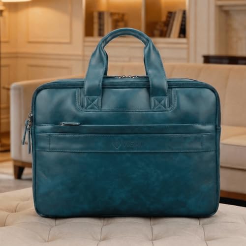 Image of VISMIINTREND Laptop Bags for Men Office Use | Stylish Leather Office, Messenger, Shoulder, Handbag | Fits 13 inch,14 inch, 15.6 Inch Laptops, Macbook | Corporate Gifts for Men, Women, Clients, Employees