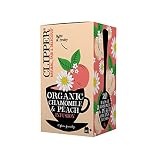 Clipper Tea Organic Chamomile and Peach Tea, 1 Pack, 20 Unbleached Tea Bags