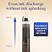 Protectivemethod Fountain Pen Retractable: 0.38mm Blue&black Ink Transparent Barrel Includes 5 Refillable Ink Cartridges,Press Fine Nib Fountain Pen Set for,Smooth Writing No Leaking (Black rod)