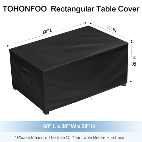 TOHONFOO Capa para Mesa de Jantar Ao Ar Livre - Capas de Mesa À Prova D'Água para Áreas Externas -