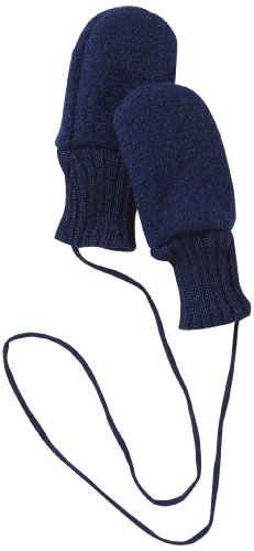 Disana Baby Girls' Boiled Wool Mittens 6-12M Navy