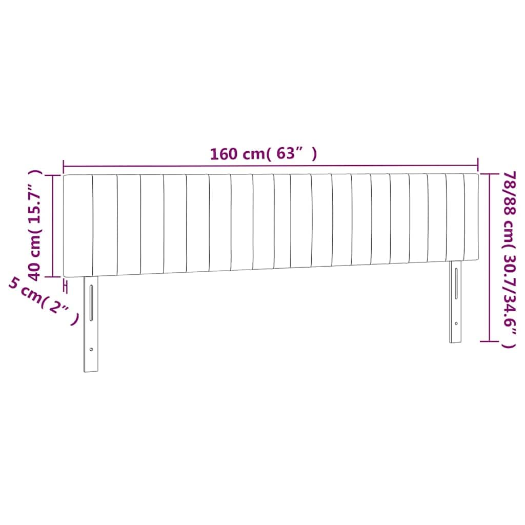 Testiera per Letto 160 cm in Velluto Verde Scuro Regolabile