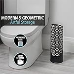 Better Living Rollo Hexacube Toilet Tissue Reserve, Bathroom Paper Storage Holder Stand for 4 Jumbo Rolls, Metal Freestanding Toilet Paper Tissue Roll Holder, No Assembly, Matte Black - Image 2