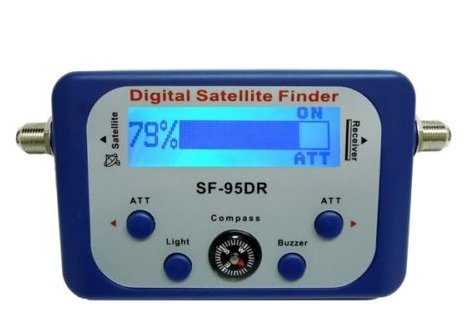 AGPtek® Digital Satellite Signal Finder for Dish Network Directv FTA with Compass and Audio Tone