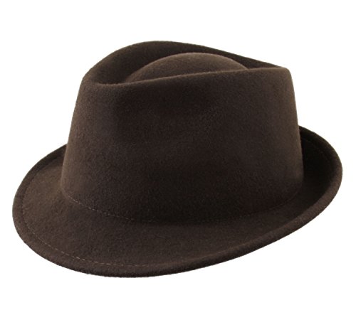Classic Italy - Chapeau Trilby Pliable, imperméable, Feutre Homme ou Femme Nude Felt Trilby - Taille 60 cm - Marron Cover
