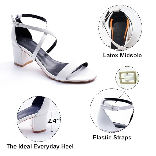 Lefiioon Women's Open Toe Strappy Shoes Block Chunky Heeled Sandals by Lefiioon - Used condition - Image 4