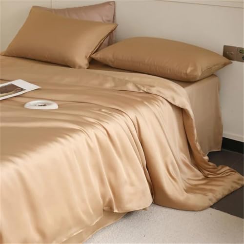 Mulberry Silk Bedding Set with Duvet CoverPillowcases for Single Double Queen King Beds