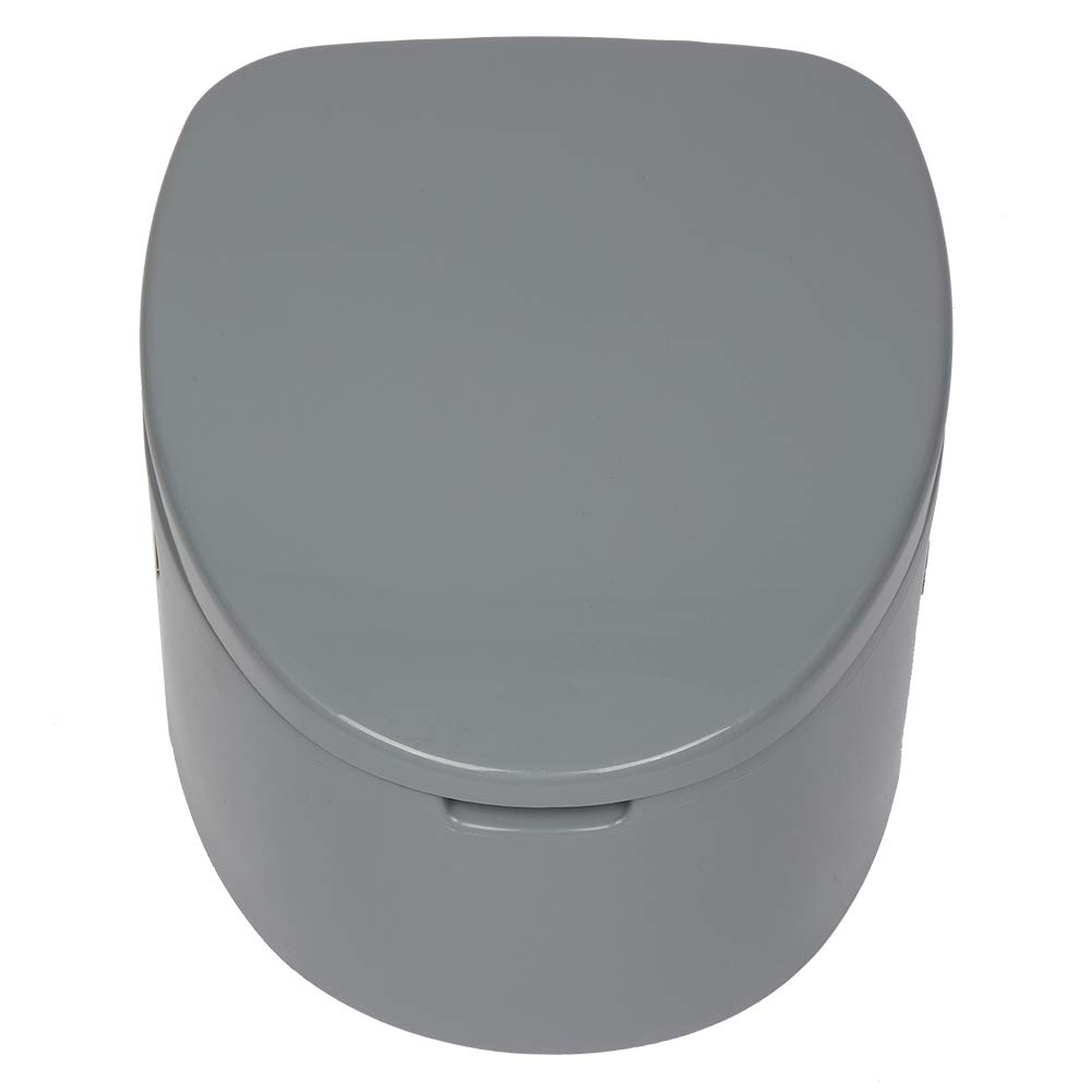 Alightup Toilette Camping Toilette Seche Pot de Chambre Adulte Couverde Portable avec Porte Papier Hygiénique Tapis Antidérapant pour Camping Voyage Gris