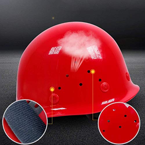 Image of DARIT Safety Helmet - high-Strength ABS Material Construction site Anti-Smashing Helmet Construction Engineering Cap Industrial Workers Helmet Impact Resistance (Red)
