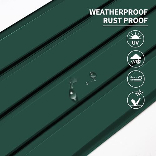 Mondeer Panel para Tejado, Placa de Acero Trapezoidal de 115 x 45cm para Cubierta de Garaje 4
