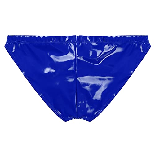 Agoky Men's Stretch Underwear Support Briefs With Drawstring Swim Bikini Hip Briefs Blue Large #TOP5