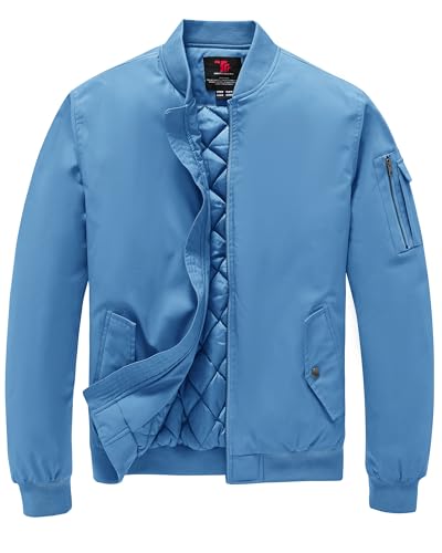 Image of TBMPOY Men's Winter Bomber Jacket Fall Casual Windbreaker Softshell Jackets