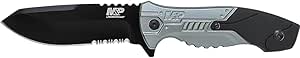 Smith &amp; Wesson M&amp;P SWMPF2BS 8.7in S.S. Full Tang Fixed Blade Knife with 4.1in Serrated Clip Point Blade and Aluminum Handle for Tactical, Survival and EDC