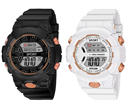 Image of Digital Unisex Watch (Multicolour Dial Multi Colored Strap)