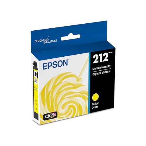 Image of Epson 212 Genuine Ink Standard Capacity Yellow Cartridge T212420 | Works With WorkForce WF-2830 WF-2850 Expression XP-4100 XP-4105 Inkjet Printers