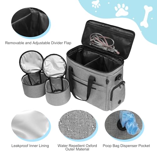 Bolsa de viaje para perro MYDAYS, maleta de equipaje para mascotas gris 3