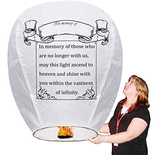 Chinese Lanterns 12-Pack, Fully Assembled Is 100% Biodegradable, The Paper Lanterns For In Memory Of Those Who Have Left Us (White) #TOP3