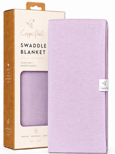 Image of Copper Pearl Swaddle Blankets for Newborns | Soft Stretchy Receiving Blankets for Boys and Girls | Large 46 x 46 Inch Baby Blankets | Lightweight and Breathable Swaddles | Lily