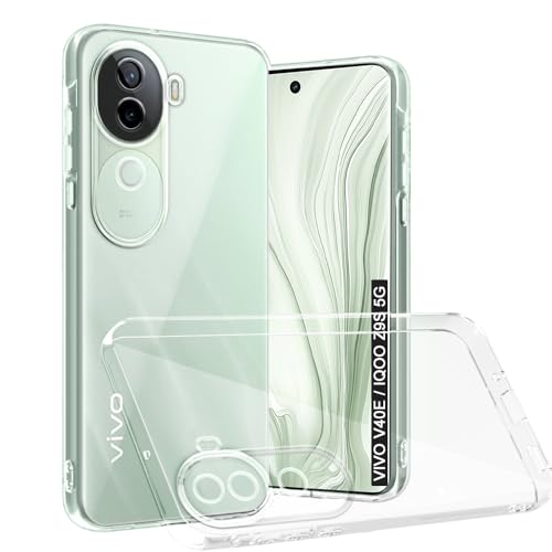 Image of AESTMO Back Case Cover for Vivo V40E 5G / iQOO Z9S 5G | Crystal Clear Design | Shock Proof Design | Transparent Back Case Cover for Vivo V40E 5G / iQOO Z9S 5G (Transparent, TPU)