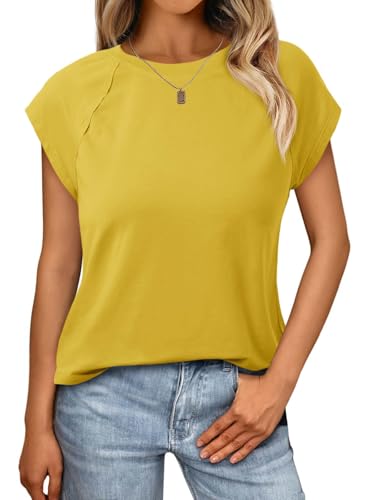 Débardeur coton col rond t-shirt manches courtes coupe ample