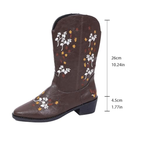 Botas Cowboy Mujer camperas estilo botas de motociclista altas y cómodas 7