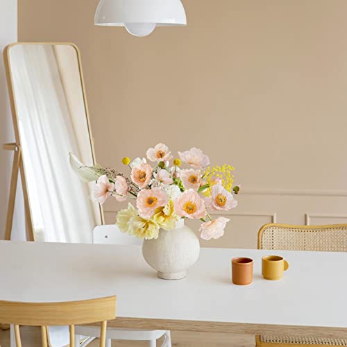 Image of 5Pcs Poppy Flowers Artificial Poppy for Home Decor(Champagne)
