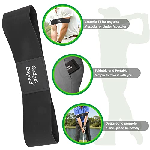 Gadget Beyond Golf Swing Training Aid, Swing Correcting Arm Band Golf arm Training aid Black, Golf Swing aids Training,Golf Swing Trainer - Image 4