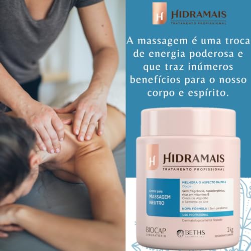 Creme Para Massagem Neutro 1kg - Hidramais
