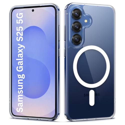 Image of Back Case Cover for Samsung Galaxy S25 5G | Mag-Safe Compatible | Transparent Mobile Phone Case Cover for Samsung Galaxy S 25 5G / Samsung S 25 5G | TPU Transparent Back Cover Case