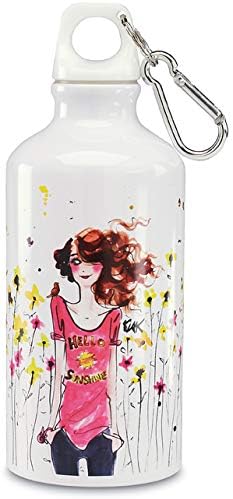 Izak by H2Z Hello Sunshine Aluminum Water Bottle, 7-1/2-Inch Tall