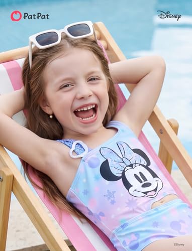 Image of Disney Stitch Frozen Marvel Minnie Mouse Girls Swimsuits Ruffle One Piece Bathing Suits UPF 50 Swimwear Quick Dry Size 2-13Y