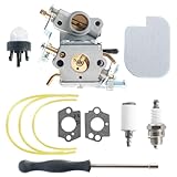 Carburetor for Poulan Pro PP4218A PP4218 P4018WM PPB4018 PP3516 P3314WSA P3314 P3314WS Chainsaw Engine Replacement Kit, W/Primer Bulb Fuel Line