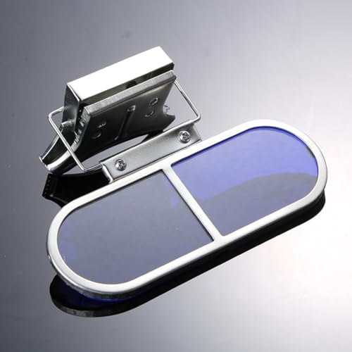 Lunettes de sécurité de soudage avec couvercle rabattable, monture en aluminium antirouille et verres bleus résistants à la chaleur, compatibles avec l'utilisation du capuchon, 1 pièce (clips)