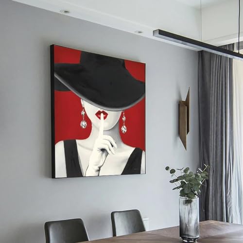 Peinture sur toile portrait abstrait femme KEBIA décoration murale moderne