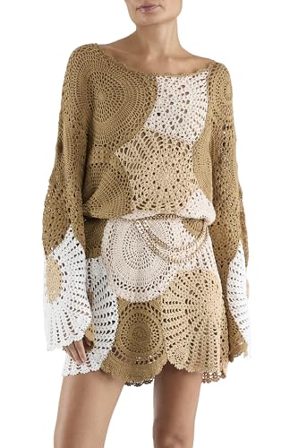 Ramy Brook Women's Carina Dress, Sandstone Multi Colorblock, S
