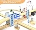 Z MAYABBO Wooden Train Set Accessories Wood Railway Bridge for Railroad Tracks, 2-Level Overpass Compatible for All Railway Tracks System