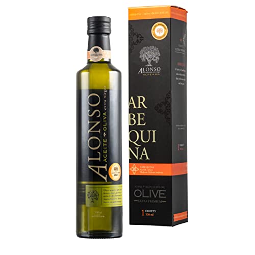 Alonso High Polyphenol Extra Virgin Olive Oil, Chile, Silver NYIOOC 2025, 636 mg/kg High Polyphenols, Single Source, 2025 Harvest Family Farm, 500ml (16.9 FL) (Arbequina)