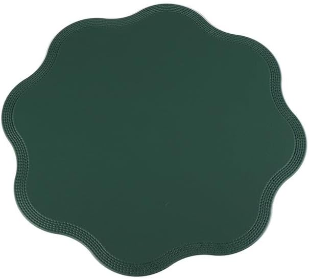 Nordic Round Flower Placemat Leather Kitchenware Heat Insulation Non-Slip Mat Table Coaster(Gray)