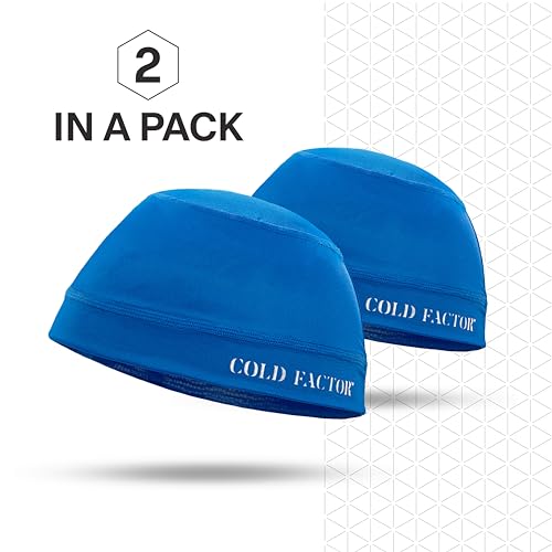 Image of COLD FACTOR Instant Cooling Skull Cap & Helmet Liner 2 Pack|UPF 50+ Protection, Chemical-Free Evaporative Cooling Technology