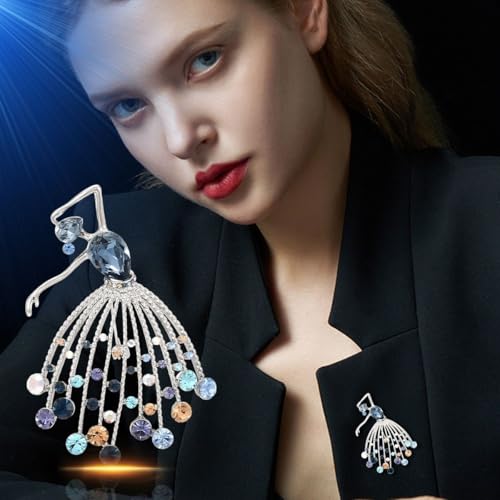 Image of Elegant Pearl Flower Designer Brooch Pins Broches Costume Jewelry For Women Fashion Christmas Gift