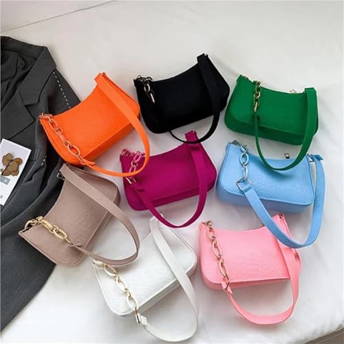 Fashion Felt Cloth Pattern Shoulder Bags For Women Small Handle Underarm Bag Clutch Luxury Solid Color Female Handbag2